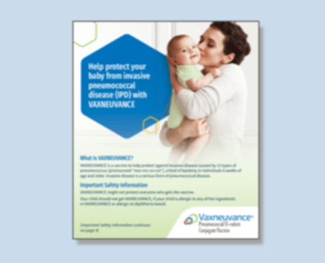 Image of Patient Resource About Pediatric IPD and VAXNEUVANCE® (Pneumococcal 15-valent Conjugate Vaccine) in English