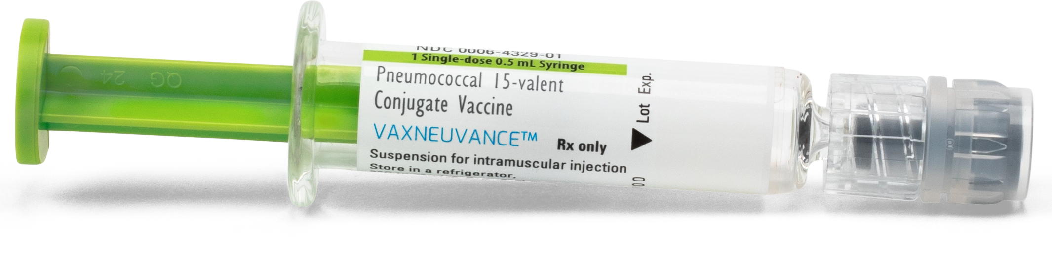 Image of VAXNEUVANCE® (Pneumococcal 15-valent Conjugate Vaccine) Syringe